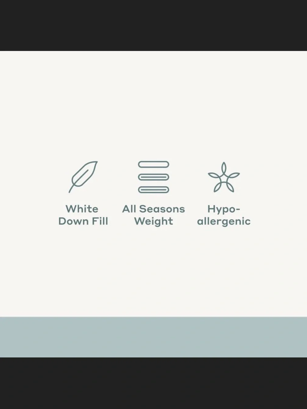 Casaluna All Seasons Weight Down Comforter King White 600 Duck Down Fill